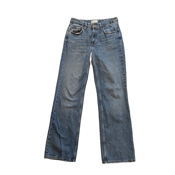 Zara Denim - Zara blue denim straight leg jeans size 6